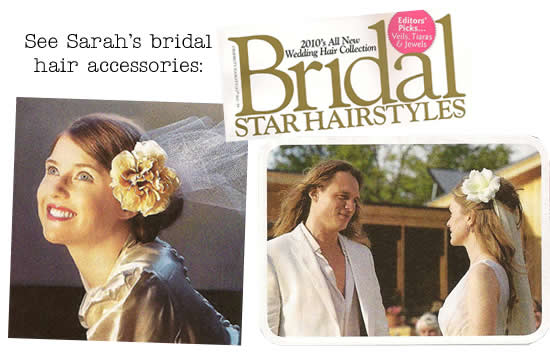 See Sarah Bibb's bridal hair accessories in Bridal Star Hairstyles